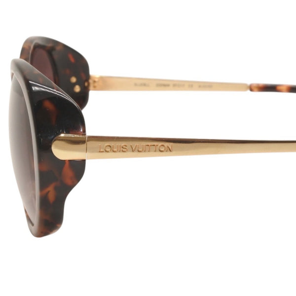LOUIS VUITTON BLUEBLL Sunglasses Eyewear Z0596W Size 57□17 Tortoiseshell Color Gold Good Condition Used 4a000080