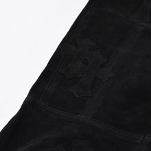 画像をギャラリービューアに読み込む, 新品同様 CHROME HEARTS クロムハーツ セメタリークロスパッチ スウェードパンツ サイズ26 40パッチ カーフレザー ダガー 中古 4a000120