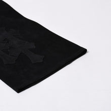 画像をギャラリービューアに読み込む, 新品同様 CHROME HEARTS クロムハーツ セメタリークロスパッチ スウェードパンツ サイズ26 40パッチ カーフレザー ダガー 中古 4a000120