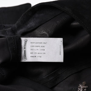 Like new CHROME HEARTS Cemetery Cross Patch Suede Pants Size 26 40 Patch Calf Leather Dagger Used 4a000120