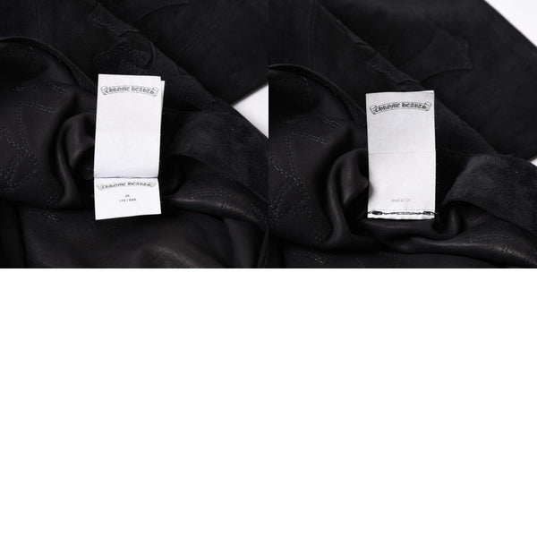 Like new CHROME HEARTS Cemetery Cross Patch Suede Pants Size 26 40 Patch Calf Leather Dagger Used 4a000120