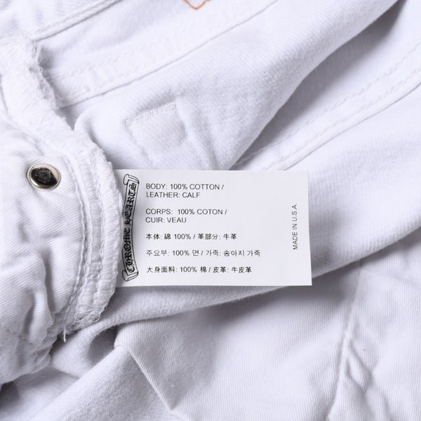 極美品 CHROME HEARTS クロムハーツ スターパッチ デニムパンツ ジーンズ サイズ26 20パッチ シルバー925 クロスボール 501 中古 4b014145