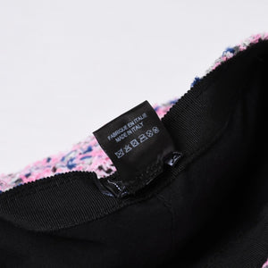 極美品 CHANEL シャネル ツイード キャップ ハット 帽子 AA8985 サイズM ココマーク ピンク マルチカラー 中古 4b014164