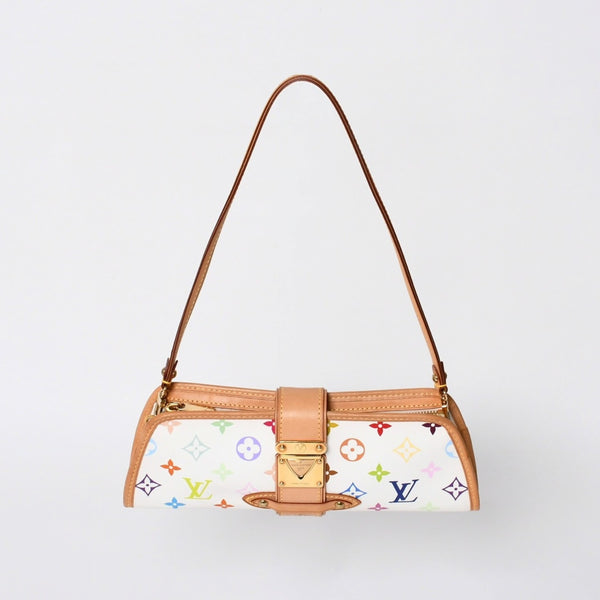 Very good condition LOUIS VUITTON Handbag Shirley Monogram Multicolor Bronze Takashi Murakami M40049 Gold hardware Used 4a000049