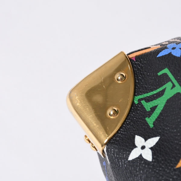 Very Good Condition LOUIS VUITTON Speedy 30 Handbag M92642 Monogram Multicolor Black Gold Hardware Takashi Murakami Used 4a001255