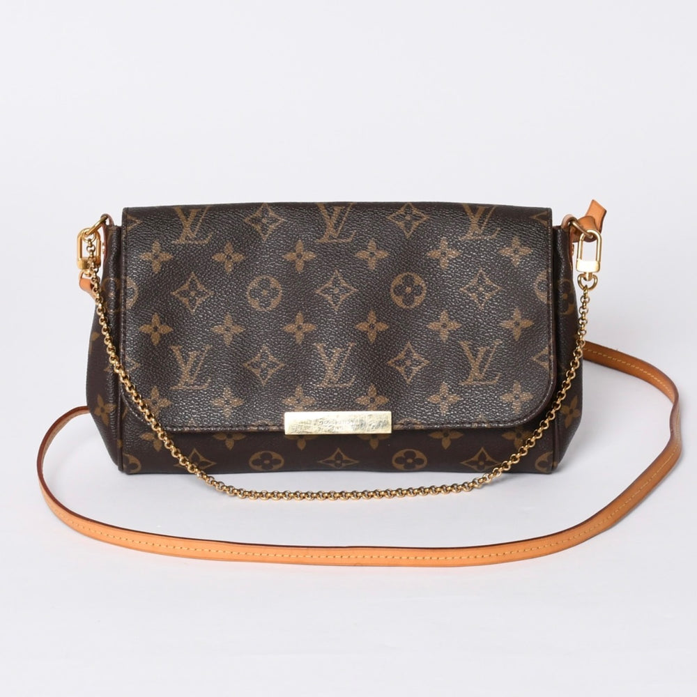 Very good condition LOUIS VUITTON Monogram Favorite MM Shoulder bag M40718 Brown Gold hardware Used 4a001282