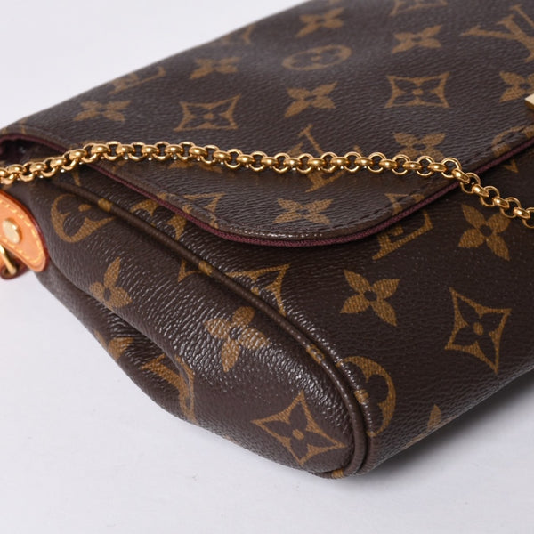 Very good condition LOUIS VUITTON Monogram Favorite MM Shoulder bag M40718 Brown Gold hardware Used 4a001282