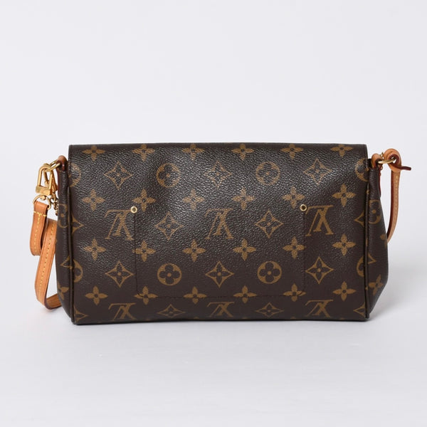Very Good Condition LOUIS VUITTON Monogram Favorite MM Shoulder Bag M40718 Brown Gold Hardware Used 4a001280
