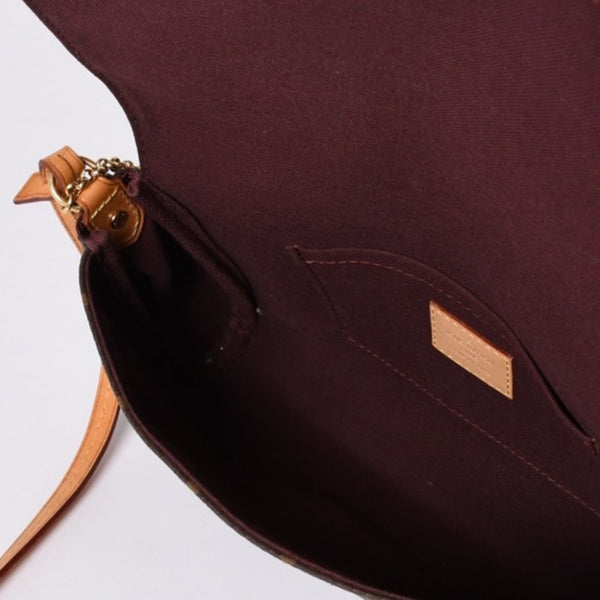 Very Good Condition LOUIS VUITTON Monogram Favorite MM Shoulder Bag M40718 Brown Gold Hardware Used 4a001280