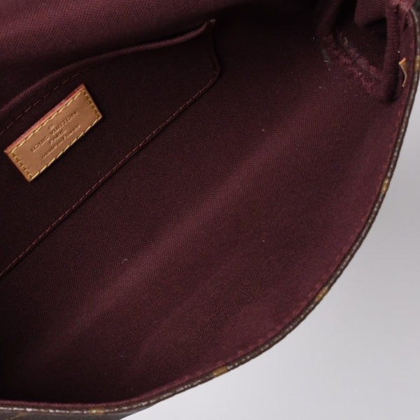Very Good Condition LOUIS VUITTON Monogram Favorite MM Shoulder Bag M40718 Brown Gold Hardware Used 4a001280