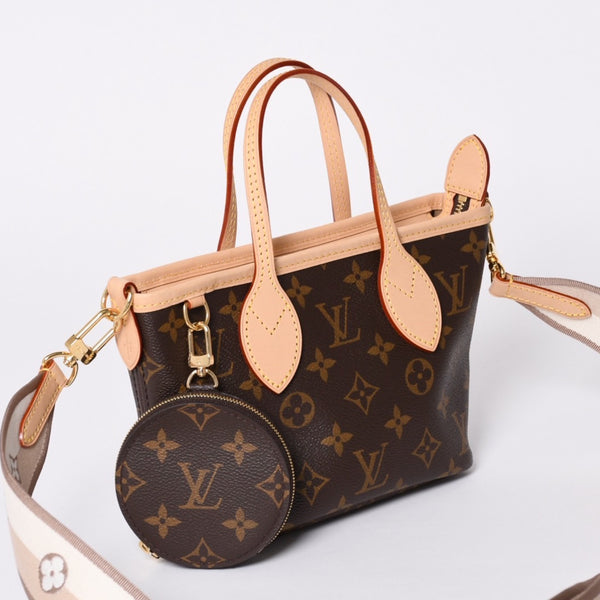 New and unused LOUISVUITTON Handbag Neverfull BB Brown Monogram Canvas Leather M46705 Gold Hardware 4a001238