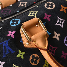 画像をギャラリービューアに読み込む, 極美品 LOUIS VUITTON ルイヴィトン スピーディ30 ハンドバッグ M92642 モノグラム マルチカラー ブラック ゴールド金具 村上隆 中古 4a001255