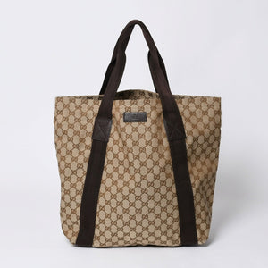 Very Good Condition GUCCI Gucci Tote Bag Handbag 139669 467891 GG Canvas Beige Used 4a000210