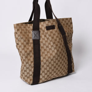 Very Good Condition GUCCI Gucci Tote Bag Handbag 139669 467891 GG Canvas Beige Used 4a000210