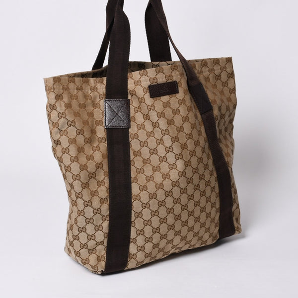 Very Good Condition GUCCI Gucci Tote Bag Handbag 139669 467891 GG Canvas Beige Used 4a000210