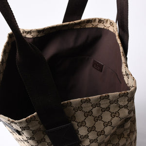 Very Good Condition GUCCI Gucci Tote Bag Handbag 139669 467891 GG Canvas Beige Used 4a000210