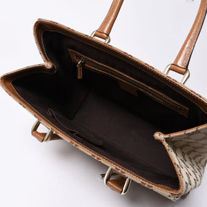 GUCCI グッチ ハンドバッグ 120895 467891 GGキャンバス レザー ベージュ ゴールド金具 美品 中古 4a000185