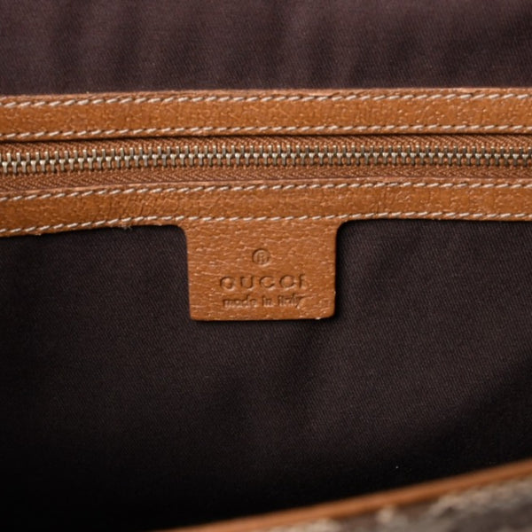 GUCCI グッチ ハンドバッグ 120895 467891 GGキャンバス レザー ベージュ ゴールド金具 美品 中古 4a000185