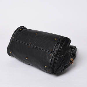 Chloe クロエ ハンドバッグ パディントン ワンショルダーバッグ ブラック レザー B19FG0 ゴールド金具 美品 中古 4a000530