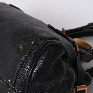 Chloe クロエ ハンドバッグ パディントン ワンショルダーバッグ ブラック レザー B19FG0 ゴールド金具 美品 中古 4a000530