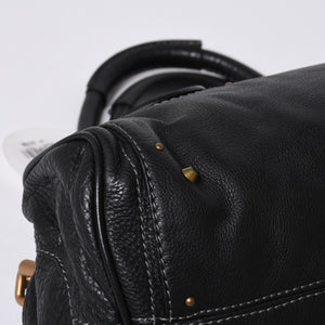 Chloe クロエ ハンドバッグ パディントン ワンショルダーバッグ ブラック レザー B19FG0 ゴールド金具 美品 中古 4a000530