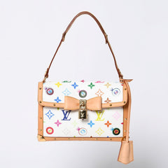 極美品 LOUIS VUITTON ルイヴィトン ハンドバッグ アイラブモノグラムPM ポシェットアイミスユー 村上隆 M92055 中古 4a000429