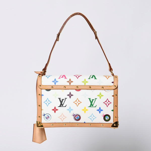 極美品 LOUIS VUITTON ルイヴィトン ハンドバッグ アイラブモノグラムPM ポシェットアイミスユー 村上隆 M92055 中古 4a000429