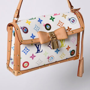 極美品 LOUIS VUITTON ルイヴィトン ハンドバッグ アイラブモノグラムPM ポシェットアイミスユー 村上隆 M92055 中古 4a000429
