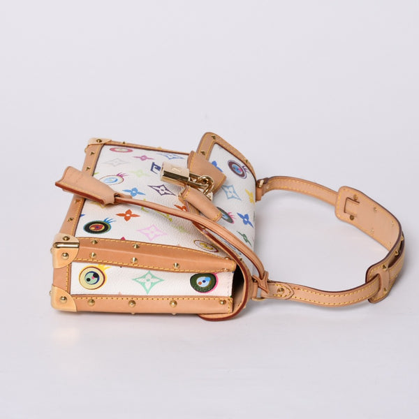 極美品 LOUIS VUITTON ルイヴィトン ハンドバッグ アイラブモノグラムPM ポシェットアイミスユー 村上隆 M92055 中古 4a000429