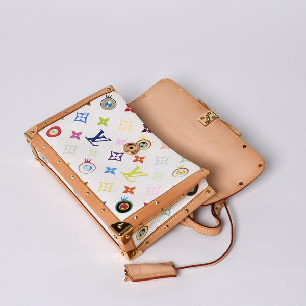 極美品 LOUIS VUITTON ルイヴィトン ハンドバッグ アイラブモノグラムPM ポシェットアイミスユー 村上隆 M92055 中古 4a000429