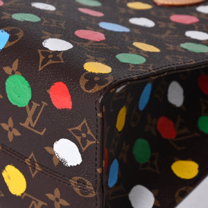 Like new LOUIS VUITTON On the Go MM Yayoi Kusama Hand Shoulder Bag 2WAY Leather Monogram M46379 Brown Used 4a001452
