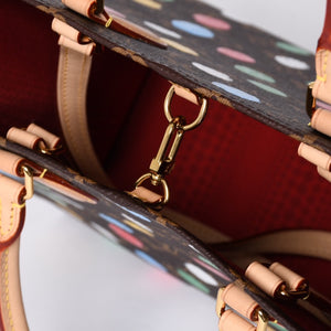 Like new LOUIS VUITTON On the Go MM Yayoi Kusama Hand Shoulder Bag 2WAY Leather Monogram M46379 Brown Used 4a001452