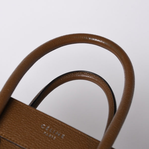 CELINE セリーヌ Micro Shopper luggage Handbag ラゲージ マイクロショッパー ハンドバッグ F-CU-1116 フィービー期 美品 中古 4a001103