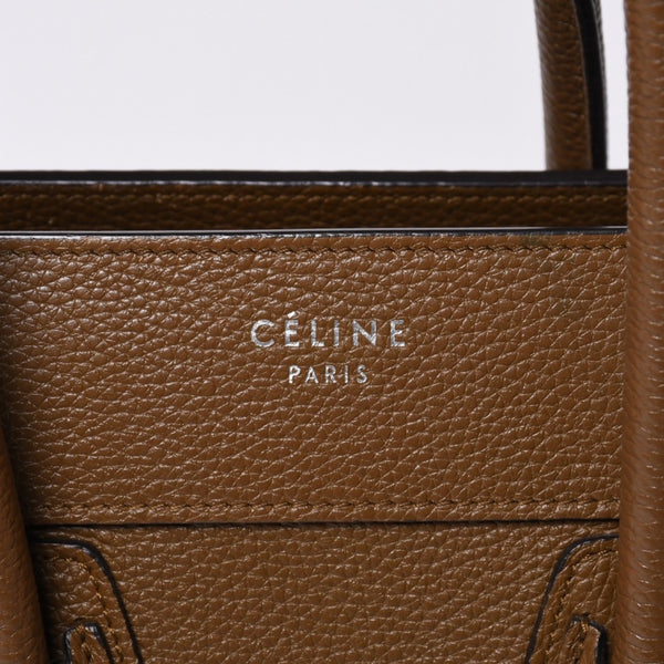 CELINE セリーヌ Micro Shopper luggage Handbag ラゲージ マイクロショッパー ハンドバッグ F-CU-1116 フィービー期 美品 中古 4a001103