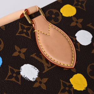 Like new LOUIS VUITTON On the Go MM Yayoi Kusama Hand Shoulder Bag 2WAY Leather Monogram M46379 Brown Used 4a001452