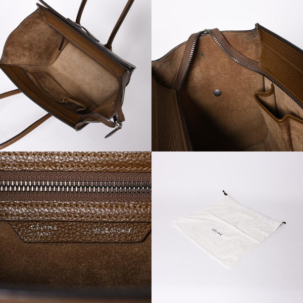 CELINE セリーヌ Micro Shopper luggage Handbag ラゲージ マイクロショッパー ハンドバッグ F-CU-1116 フィービー期 美品 中古 4a001103
