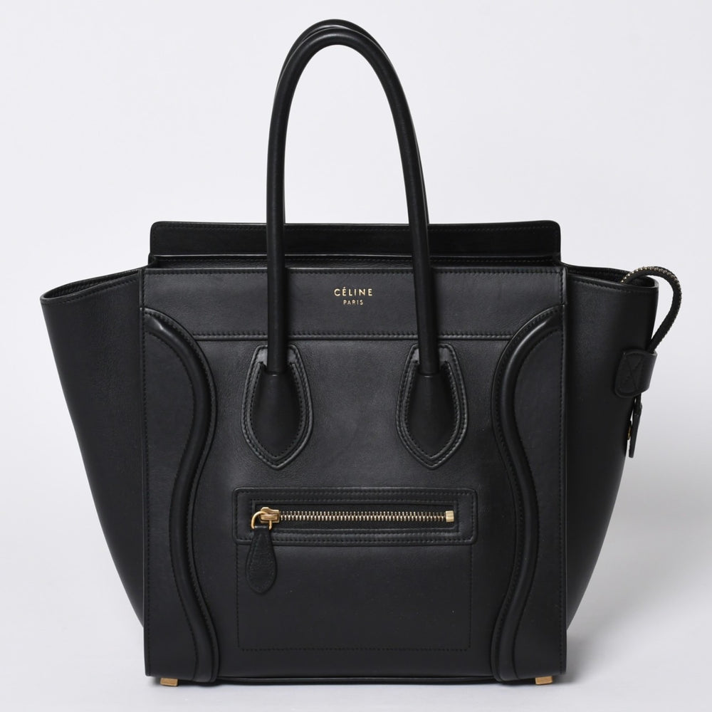極美品 CELINE セリーヌ Micro Shopper luggage Handbag ラゲージ マイクロショッパー ハンドバッグ S-AT-5117 フィービー期 中古 4a001102