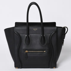極美品 CELINE セリーヌ Micro Shopper luggage Handbag ラゲージ マイクロショッパー ハンドバッグ S-AT-5117 フィービー期 中古 4a001102