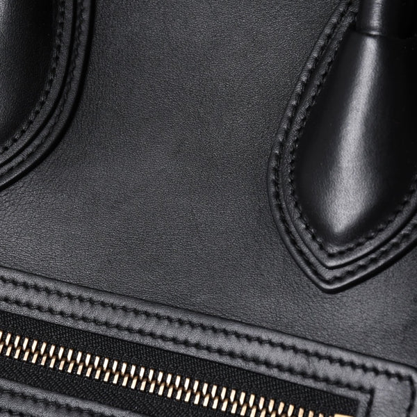 極美品 CELINE セリーヌ Micro Shopper luggage Handbag ラゲージ マイクロショッパー ハンドバッグ S-AT-5117 フィービー期 中古 4a001102
