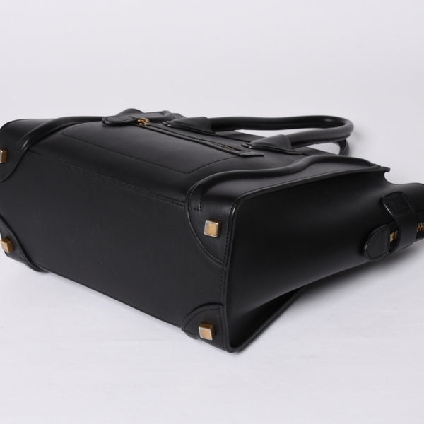 極美品 CELINE セリーヌ Micro Shopper luggage Handbag ラゲージ マイクロショッパー ハンドバッグ S-AT-5117 フィービー期 中古 4a001102