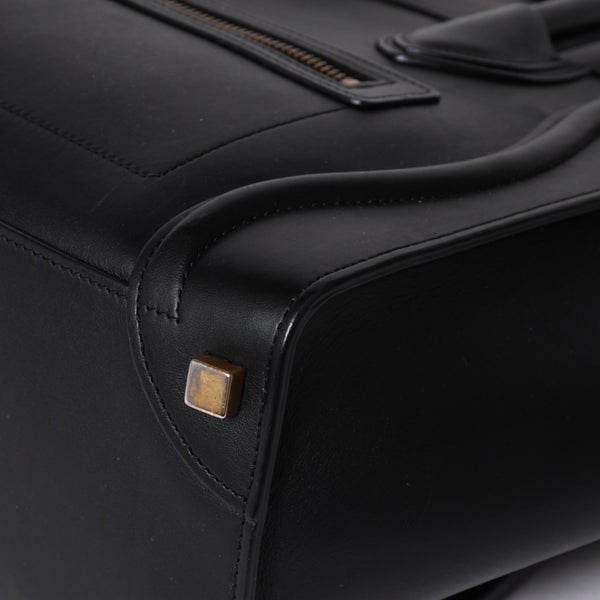 極美品 CELINE セリーヌ Micro Shopper luggage Handbag ラゲージ マイクロショッパー ハンドバッグ S-AT-5117 フィービー期 中古 4a001102