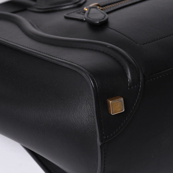 極美品 CELINE セリーヌ Micro Shopper luggage Handbag ラゲージ マイクロショッパー ハンドバッグ S-AT-5117 フィービー期 中古 4a001102