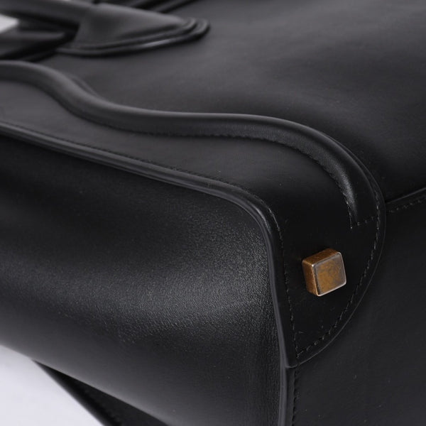極美品 CELINE セリーヌ Micro Shopper luggage Handbag ラゲージ マイクロショッパー ハンドバッグ S-AT-5117 フィービー期 中古 4a001102