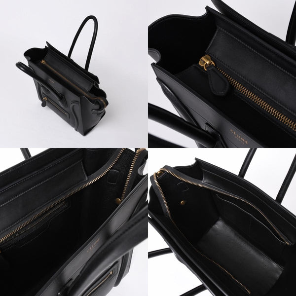 極美品 CELINE セリーヌ Micro Shopper luggage Handbag ラゲージ マイクロショッパー ハンドバッグ S-AT-5117 フィービー期 中古 4a001102