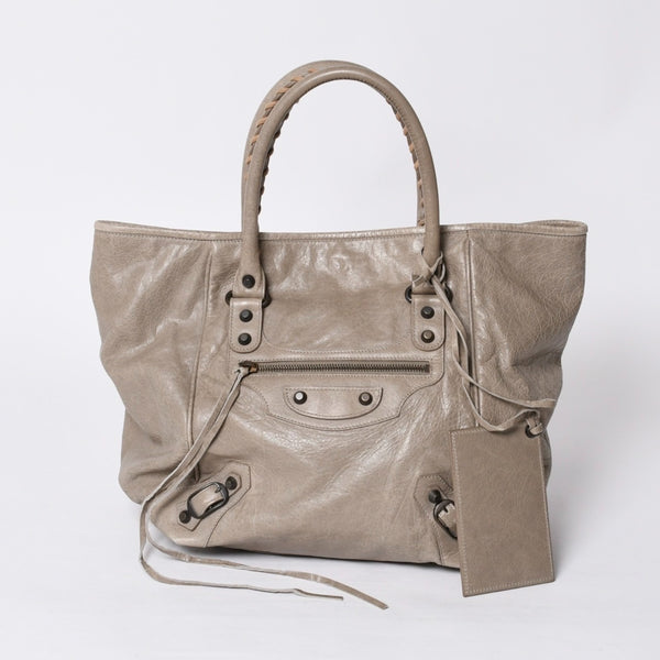BALENCIAGA バレンシアガ ザ・サンデー Tote Bag 228750 1570 トートバッグ ハンドバッグ グレージュ 美品 中古 4a000162