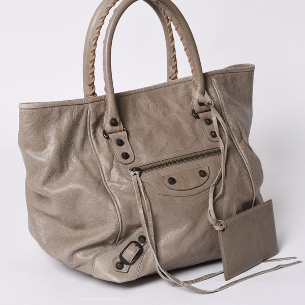 BALENCIAGA バレンシアガ ザ・サンデー Tote Bag 228750 1570 トートバッグ ハンドバッグ グレージュ 美品 中古 4a000162