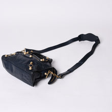 画像をギャラリービューアに読み込む, 極美品 BALENCIAGA バレンシアガ LE CITY MINI ミニ シティ 2WAYバッグ 309544 ネイビー ゴールド金具 美品 中古 4a000367