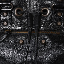 画像をギャラリービューアに読み込む, BALENCIAGA バレンシアガ ジャイアント ミニポンポン 2WAYハンドバッグ ブラック 246438 レザー シルバー金具 美品 中古 4a000165