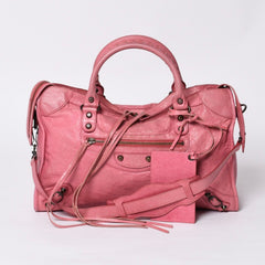 BALENCIAGA The City 2WAY Handbag Shoulder Bag Pink 115748 Good Condition Used 4a000369