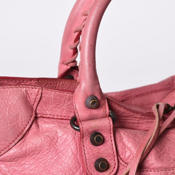 BALENCIAGA The City 2WAY Handbag Shoulder Bag Pink 115748 Good Condition Used 4a000369